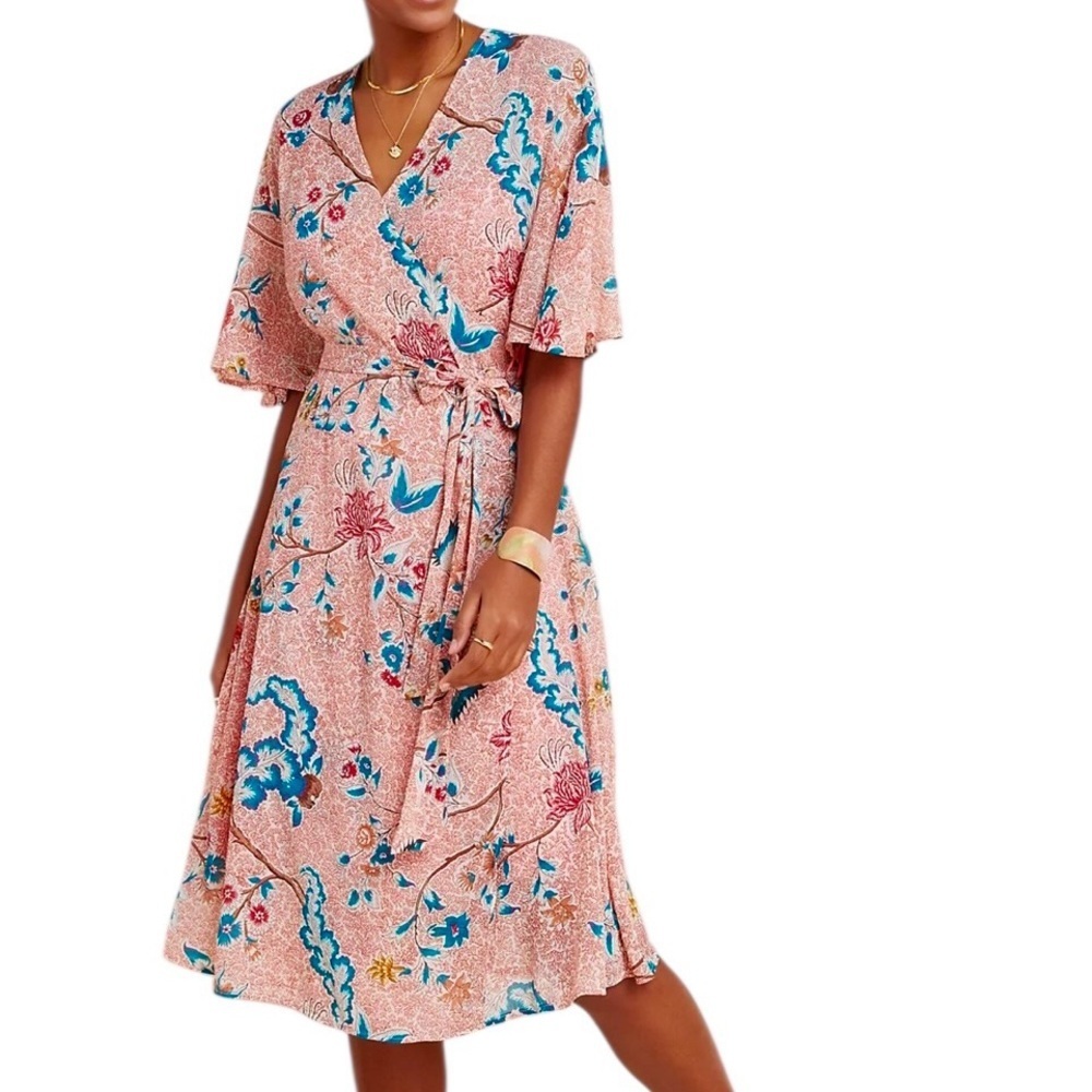 Anthropologie Maeve Adelaide Wrap Dress Size S